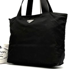 美品 PRADA プラダ トートバッグ テスートナイロン レザー 三角ロゴ