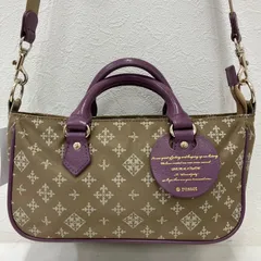 8318　russet ラシット　2way　ショルダーバッグ　ハンドバッグ　ベージュ　パープル　紫　小さめ　ミニ　シンプル　カジュアル　レディース　ナイロン　レザー　モノグラム