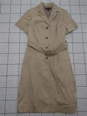 ◇ ⊂ ブルックス ブラザーズ Brooks Brothers ベルト付きシャツワンピース ベージュ系 レディース E  【1512220076608】