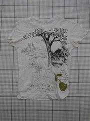 ◇ ⊂ ポール・スミス Paul Smith アートプリントTシャツ コットン ホワイト系 メンズ Mサイズ E  【1512220076547】