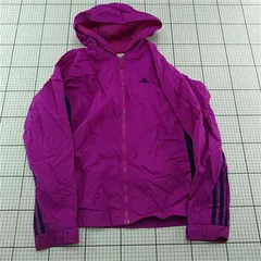 ◇ ⊇ アディダス adidas パープル系 フード付きウィンドブレーカー Mサイズ レディース E  【1512220076172】