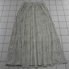 ◇ Θ サルーン SALOON ドット柄プリーツスカート ホワイト系 レディース Fサイズ E  【1512220076141】