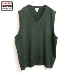 00s L.L.Bean Vネック カシミヤ ニットベスト メンズ 表記XLサイズ