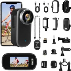 CLYZSTU 4Kアクションカメラ 123度広角小型Vlogビデオカメラ スマホ連携  循環録画 クリップ型 HDR搭載で夜間録画可能 IP65防水 軽量 Vlog 旅行 アウトドア ペット 証拠撮影 会議商談 授業 旅行スポーツカメラ 日本語取扱説明書