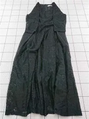 ◇ ⊂ レースレディース LACE LADIES レースロングワンピース ブラック系 XXL 11号 レディース E  【1512220077551】