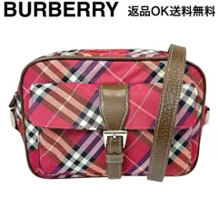 【返品OK】BURBERRY BLUE LABEL バーバリー ブルーレーベル ノバチェック ショルダーバッグ レッド レディース【D467901196102ミ2601】
