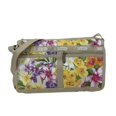 LESPORTSAC(レスポートサック) ショルダーバッグ - ベージュ×イエロー×マルチ 花柄