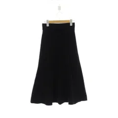 セオリーリュクス theory luxe スカート ロング ニット フレア 038 黒 ブラック ウエストゴム /JP