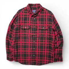 USA 古着 GEORGE ジョージ コットン チェック柄 ライトフランネル 長袖シャツ ネルシャツ メンズL BG1260