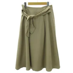 ナチュラルビューティーベーシック NATURAL BEAUTY BASIC 美品 近年 ギャザー ロングスカート フレア ベージュ M