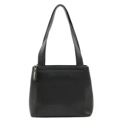 CHANEL シャネル ロゴ トートバッグ ショルダーバッグ セミショルダー 肩掛け キャビアスキン レザー ブラック 黒 シルバー金具