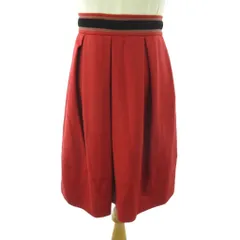 ジャスグリッティー JUSGLITTY スカート ウール ひざ丈 1 赤 レッド 0923 ■YHS5