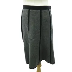 ジャスグリッティー JUSGLITTY スカート ウール ひざ丈 2 グレー 0923 ■YHS5