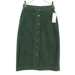 未使用 UNIQLO ユニクロ コーデュロイ ミモレ丈スカート S ダークグリーン レディース 古着