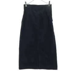 美品 Ray Beams レイビームス ロング丈 コーデュロイ タイトスカート 0 ネイビー レディース 古着