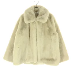 美品 element of SIMPLE LIFE エレメントオブシンプルライフ 長袖 フェイク ファーコート L ベージュ レディース 古着