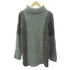 ヒロココシノ HIROKO KOSHINO HOMME ニット セーター タートルネック 長袖 バイカラー グレー 1022 ■YHS8