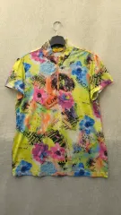 136 MACAW マカウ フラワー パータン 半袖 Tシャツ