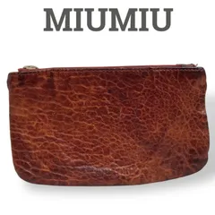 MIUMIU ミュウミュウ コインケース　小銭入れ  ブラウン　レザー　本革　レディース