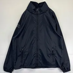 古着 エルエルビーン L.L.Bean ナイロンジャケット フーディ フルジップ ワンポイントロゴ刺繍 アウトドア L  ブラック メンズ