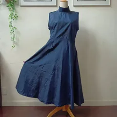 着物リメイクワンピース/サイズL〜LL/スタンドカラー/ノースリーブワンピース