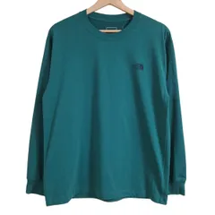 THE NORTH FACE(ノースフェイス) 長袖Tシャツ サイズL メンズ - グリーン×ダークグレー クルーネック