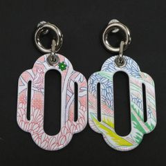 美品】HERMESエルメス ピアス アトラージュ エナメル オレンジ18M48 