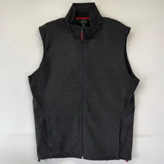 古着 ウールリッチ WOOLRICH ベスト アウトドア フリースベスト フルジップ 無地 ワンポイントロゴ刺繡 L  グレー系 メンズ