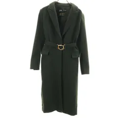 ZARA ザラ ロング チェスターコート M カーキ レディース 古着