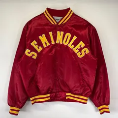 古着 スウィングスター swing ster USA製 ナイロンジャケット 大きいサイズ ナイロンスタジャン 中綿有り 大判刺繍デザイン XL  レッド メンズ