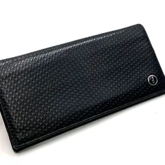 dunhill ダンヒル　財布　ウォレット　レザー　ブラック　二つ折り　型押し　ロゴ　ヴィンテージ