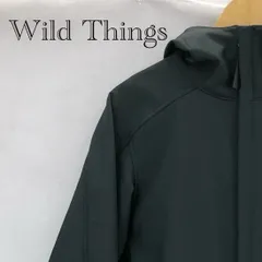 Wild Things フーデッド フィッシュテール ナイロン ジップ パーカー L ブラック  メンズ ファッション _219023のサムネイル