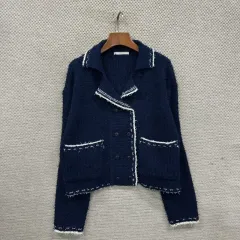 ヴィンテージ レディース ニット ツイード ジャケット 110 M09520