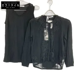 Les Copains レコパン ﾌﾞﾗｯｸ P13 001207 ﾚｰｽ ｶｰﾃﾞｨｶﾞﾝ ｱﾝｻﾝﾌﾞﾙ 40