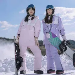 スキーウェア スノーボードウェア アウター メンズ レディース カップル 冬 防寒 厚手 韓国風 スキー スノーボード セット