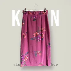 ヴィンテージスカート　花柄タイトスカート　USED