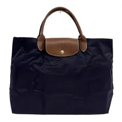 LONGCHAMP(ロンシャン) トートバッグ ル・プリアージュオリジナル パープル×ブラウン 折りたたみ レザー