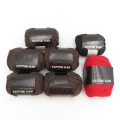 毛糸 エクトリー ウールスラブ( Y40076 約40g128ｍ ブラウン)×5玉 ストレート(約40g80ｍ)×1 ベビーアルパカ( Y36002 約40g70ｍ) ×1 未使用