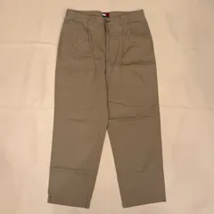 90s 00s　tommy hilfiger　チノ　パンツ　ワイド　2タック　Y2K　海外ストリート　W35　【P-217】