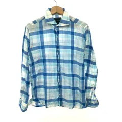 OLIaN オリアン ワイドカラーチェックシャツ サイズ:M     ブルー メンズ / 243001004360