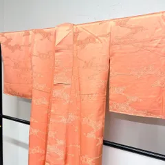 色無地　雲　亀甲模様　亀甲花菱　着物　106tz