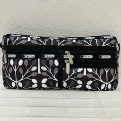 8384 LeSportsac レスポートサック ボディバッグ ツリー 総柄 ブラック系 黒 ナイロン 軽量 レディース