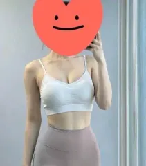 スポーツ用・撮影用活動快適白ブラトップ(M) 着用画像