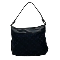 Daily russet(デイリーラシット) ショルダーバッグ - 黒×ダークネイビー レザー