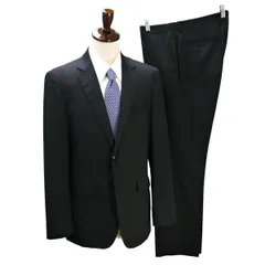 オリヒカ 2つボタン シングルスーツ AB7 L ダークグレー ストライプ ノータック 本切羽 ストレッチ 春秋 合物 2552123S 6NA016 【送料無料】【中古】【メンズビジネス】202601