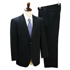 DAKS ダックス 2つボタン シングルスーツ AB5 M ダークグレー 暗灰色 ストライプ ツータック 春秋冬 SR DD KW 0705 6NA025 【送料無料】【中古】【メンズビジネス】202601のサムネイル