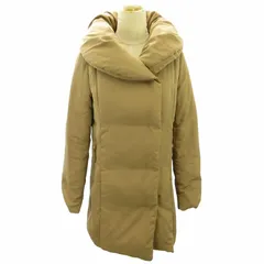 エムプルミエ M-Premier 美品 ダウンジャケット ダウンコート アシンメトリー ベージュ 38 約M F216-002・2