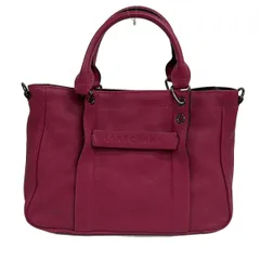 LONGCHAMP(ロンシャン) トートバッグ ロンシャン3D ピンクパープル レザー