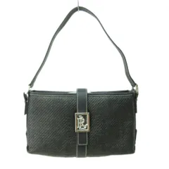 ローレンラルフローレン LAUREN RALPH LAUREN ロゴ金具 セミショルダーバッグ トート 黒 ブラック