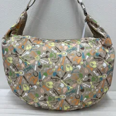 7936　LeSportsac レスポートサック　大容量　ワンショルダー　肩がけ 斜めがけ　ベージュ系　総柄